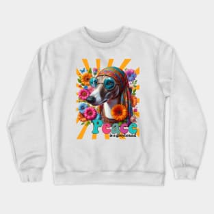 Groovy Greyhound Dog Crewneck Sweatshirt